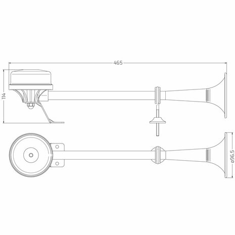 12v klaxon de navire faible