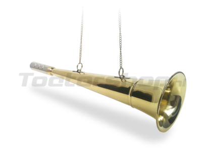brass ship horn with chrome mouth piece 33cm
